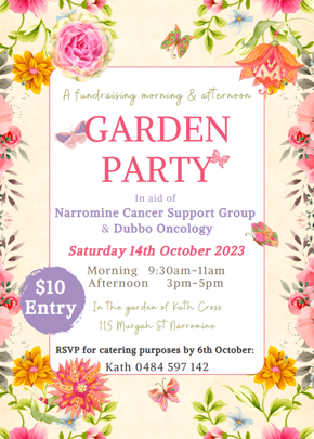 Garden Party Supporting Narromine Cancer Support and Dubbo Oncology